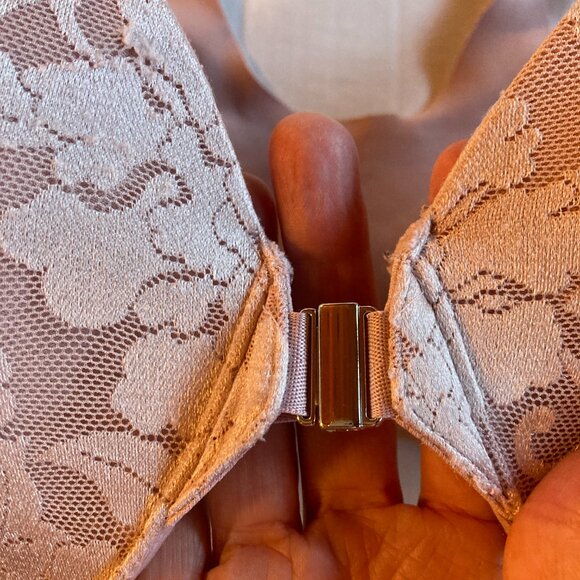 Soma Vanishing Back Full Coverage Underwire Beige Gold Lace Smooth Bra … - Picture 2 of 6